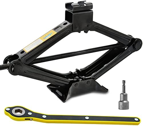 Scissor Lift Jack Max 2.5 Ton Capacity, Lifting Jack Car Kit with Wrench for Car Truck Sedan QJD-2.5
