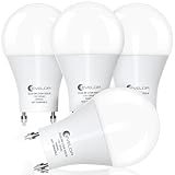 evelor GU24 LED Light Bulb,60 Watt Equivalent Soft White 2700K,Non-Dimmable,Efficient 9W,800 Lumens Twist and Lock 2 Prong Light Bulbs,15000 Hours,Ideal for Kitchen,Living Room,Bedroom, 4-Pack