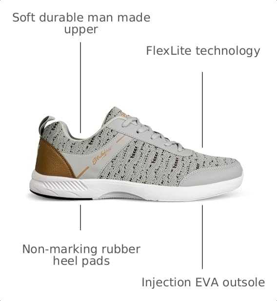 Image of KR Strikeforce Flyer Mesh Lite Men's Athletic Bowling Shoe Come with #8 Slide Pad on Both Shoes for Right or Left Handed Bowlers