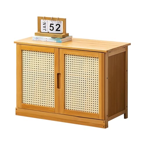 Banc de rangement en bois avec portes pour une décoration d'entrée raffinée