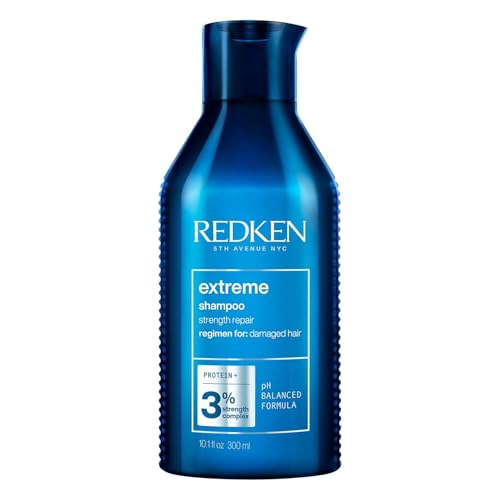 REDKEN, Shampoing Fortifiant pour Cheveux Abimés, Riche en Protéines, Extreme, 300 ml