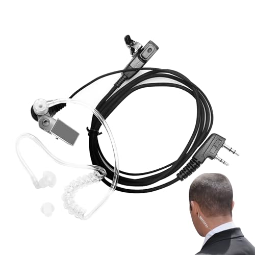 BOULESENM Auriculares para Walkie Talkie,Auricular de 2 Pines para Walkie-Talkie,Compatible con radios bidireccionales Kenwood BAOFENG UV5R 888S RT24 RT27 HESENATE HT999,Radio Auriculares