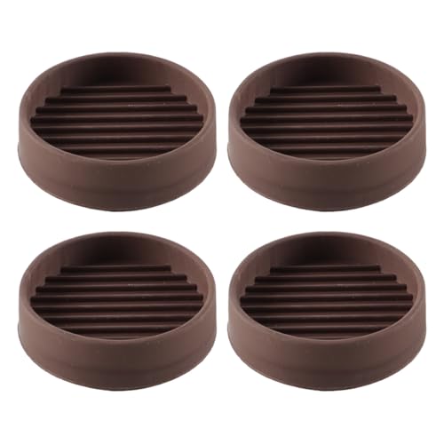 Orivin 4 posavasos redondos de goma para muebles: protectores antideslizantes para suelos de madera y baldosas, resistentes y resistentes para patas de sillas, mesas, sofás y camas.