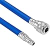 Poppstar Tubo per aria compressa attacco rapido 5 metri (PVC ibrido con tessuto, raccordo rapido) tubo compressore aria 20 bar, blu