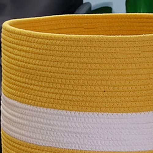 Cesta de almacenamiento de algodón con tapa y gran capacidad para ropa 5
