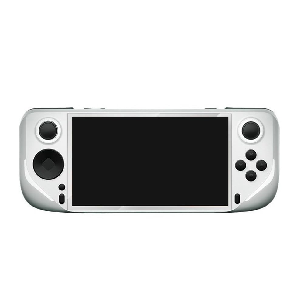 PPcdfre E6 Przenośna konsola do gier, przenośna obsługa gier wideo, 5-calowy IPS Retro Gamebox PSP PS1 N64 Connect TV (biały, 64 GB)