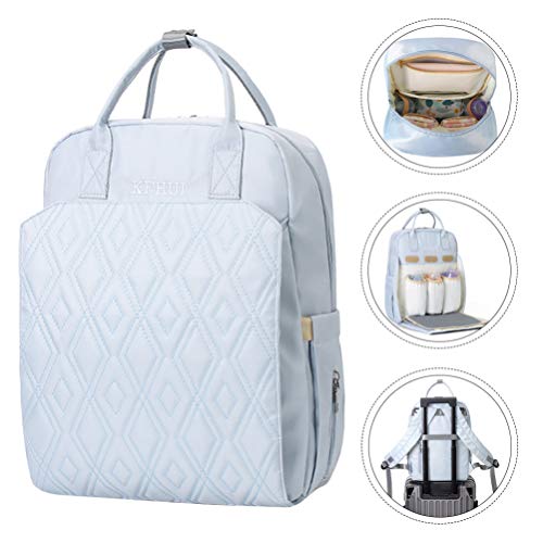 Toddmomy Mochila de fraldas para mãe de grande capacidade, bolsa de viagem portátil para cuidados co