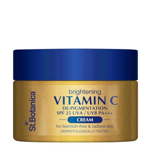 StBotanica Vitamin C, E & Hyaluronic Acid Depigmentation Cream, Whitening & Tan Removal, 50 g