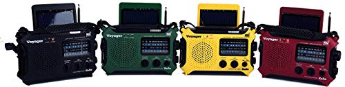 Kaito KA500L Radio de Alerta meteorológica Am/FM/SW NOAA de Emergencia de 4 vías con Solar, biela de Dinamo, Linterna y lámpara de Lectura, con batería más Grande y Panel Solar, 5 Colores