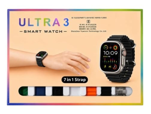 pal ji ultra 3 rakhi gift smartwatch strap set, 7-in-1 interchangeable bands, multiple colors & styles, replacement watch straps for ultra 3 smart watch, comfortable bands for men & women