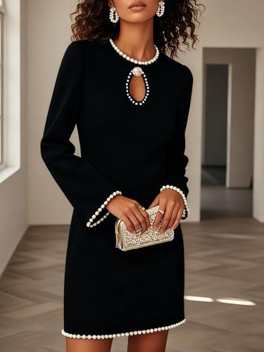 Image of Figdaw Sparkling Rhinestone Bodycon Dress for Women Special Occasions,Night Out