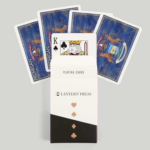 Baraja de Poker 52 cartas Rustic Michigan State Flag miniatura 6