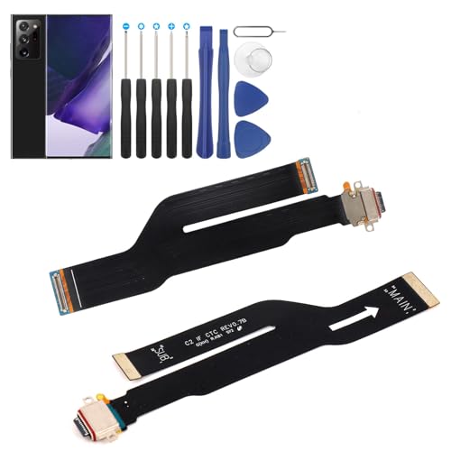 FKBAightccy Charging Port Replacement for Samsung Galaxy Note 20 Ultra 5G USB Dock Connector Flex Cable for Samsung Note 20 Ultra 5G N986 SM-N986U Charger Board Flex Cable Assembly with Tools