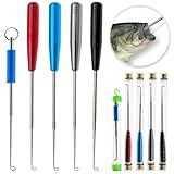 Fish Hook Remover Tool, Fishing Hook Quick Removal Device Stainless Steel Fish Hook Detacher Fishing Security Gear Accessories for Saltwater Freshwater Fishing with Storage Tube (Can't Removable)