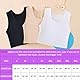 XUJI Binder Transgeder FTM Atmungsaktive Kompression Halb Brust Binder, W, 5XL
