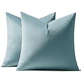 MIULEE Pack of 2, Velvet Soft Soild Decorative Square Throw Pillow Covers Set Cushion Cases Pillowcases for Sofa Bedroom Car18 x 18 Inch 45 x 45 cm