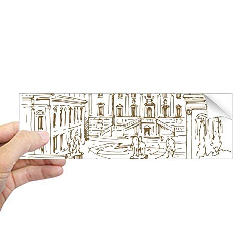 Adhesivo para parachoques de la Fontana di Trevi Roma con acabado rectangular de alta definición