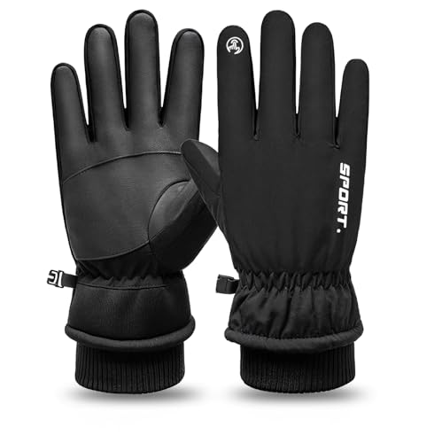 nutmanel Guantes de Esquí para Hombre y Mujer, Cálidos 3M Thinsulate Guantes Termicos, Pantalla Táctil, Impermeables y Antideslizantes, para Esquí, Snowboard, Patinaje sobre Hielo y Senderismo