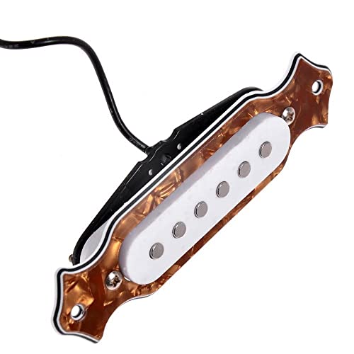 Joinsi 1 Sets Pre-Wired 6-String Cigar Box Guitar Pickup Soundhole Harness With Picks, Volume & Tone For Electric Guitar #TOP2