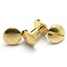 LQ Industrial 24pcs Chicago Screw M4X6mm Round Slotted Head Aluminium Alloy Binding Screws Rivet Book Binding DIY Leather Craft Assembly Bolt 1/4" Brass