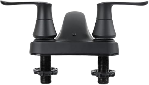 Miniatura 4 de Empire Faucets Kit de grifo de lavabo de baño negro mate, boquilla de agua de 4 pulgadas, accesorios de baño oscuros no metálicos para caravanas,