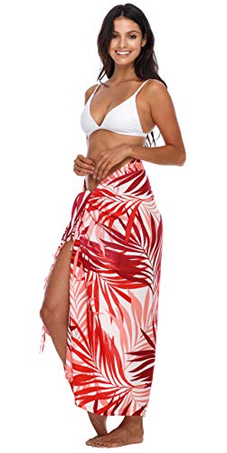 SHU-SHI Womens Beach Cover Up Sarong Swimsuit Cover-Up Pareo Coverups Print3
