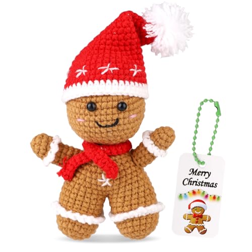 TOYMIS Positiv Gehäkelter Lebkuchenmann, 12cm Handgefertigte...