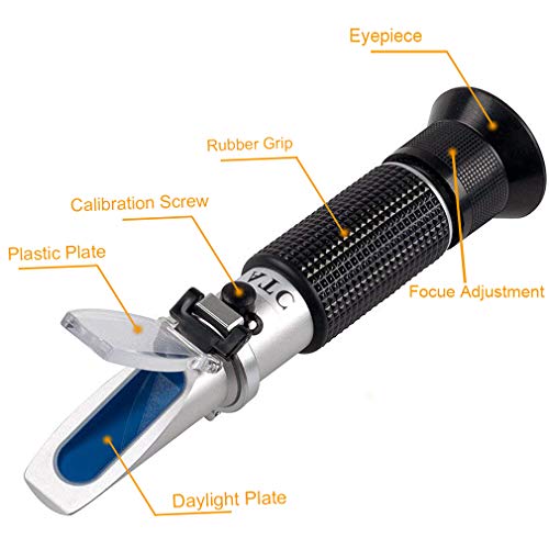 Smartsmith Beerbrew Brix Refractometer For Homebrew Beer Wort, Smartsmith Dual Scale Automatic Temperature Compensation 0-32% Specific Gravity Hydrometer With Atc #TOP3