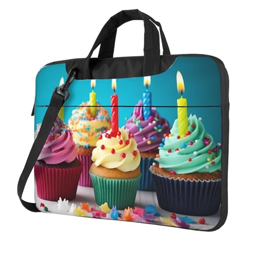 Sac ordinateur imprimé cupcakes colorés pour homme et femme