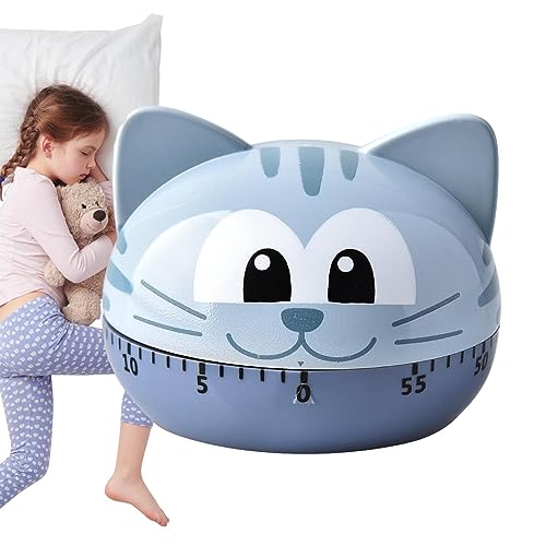 Temporizador mecánico para niños, temporizador de cocina de dibujos animados de animales, temporizador de 60 minutos, herramienta de gestión del tiempo de sincronización precisa, multicolor,