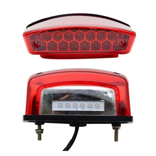 Intermitentes de moto 12V con luces traseras rojas de parada 3 cables 5