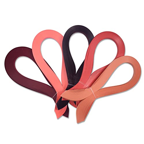 CrafTreat Reusable Red Quilling Paper Strips for Craft Work, 500 Quilling Strips 3mm 30 CM Length - Image 2