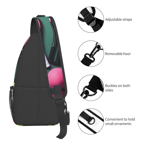 Mochila cruzada MyPiky con estampado de tenis unisex miniatura 5