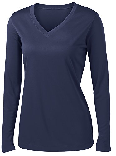 Animal Den Women's Long Sleeve Moisture Wicking Athletic Shirts Upf50+ Sun Protection Sizes Xs-4Xl Navy-M #TOP7
