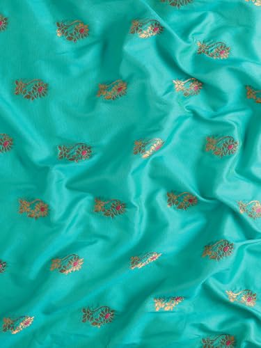 Varkala Silk Sarees sea green paithani silk saree in soft silk – image 7