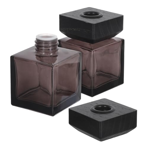 Diffuseur de parfum en verre élégant avec couvercle naturel OUNONA x2
