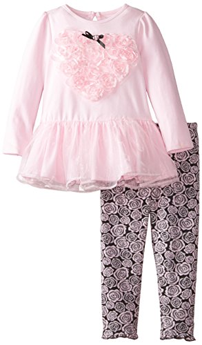 Nannette Little Girls' 3 Piece Knit Jacket Set with Pant and Pullover