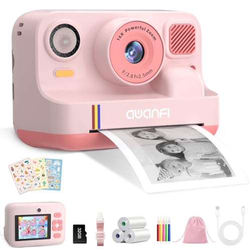 Appareil photo instantané enfant original - Caméra numérique 1080P et rouleaux papier