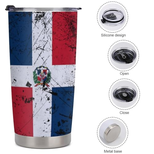Portavasos para carro 4 piezas estilo Bandera Dominicana miniatura 5
