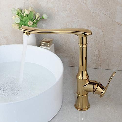 Robinet mitigeur d'eau au design or poli pour créer une atmosphère spa relaxante chez soi