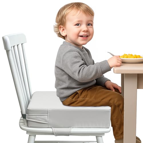 Booster Seat for Kitchen Chair (PU Material),Toddler Booster Seats for Dining Table Portable for...