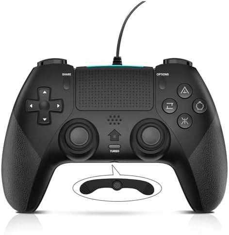（16:30時点） PS4コントローラー マクロ機能 背面ボタン付き ps4 コントローラー 有線 TURBO連射 ピンホールリセット機能 ジャイロセンサー機能 USB接続 遅延なし 高耐久ボタン 人間工学 耐衝撃 ナイロン素材 持ち運び便利 PS4/PS3/PC対応 日本語取扱説明書付き（ブラック）