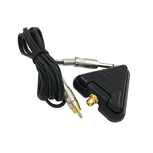 EZTAT2 Delta Trilateral Premium Tattoo Foot Pedal Switch Black With RCA Clip Cord