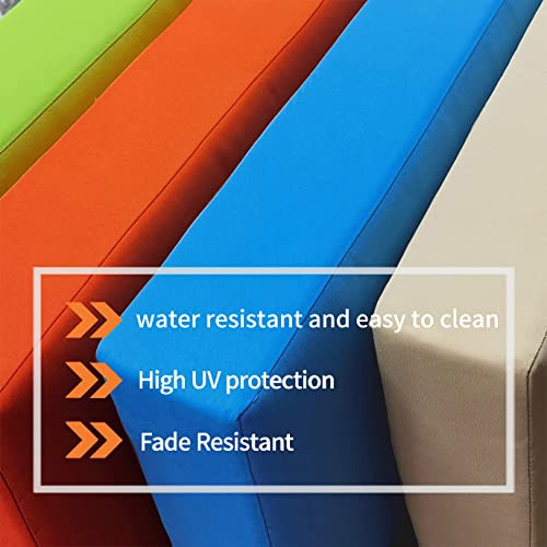 Patio Cushion Covers Water Repellent 22"X20"X4", 2 Pack Seat Cushion Cover Indoor Outdoor Replacement Furniture Chair Pads Cover Washable Cushion Pillow Loveseat Covers(Blue) #TOP6