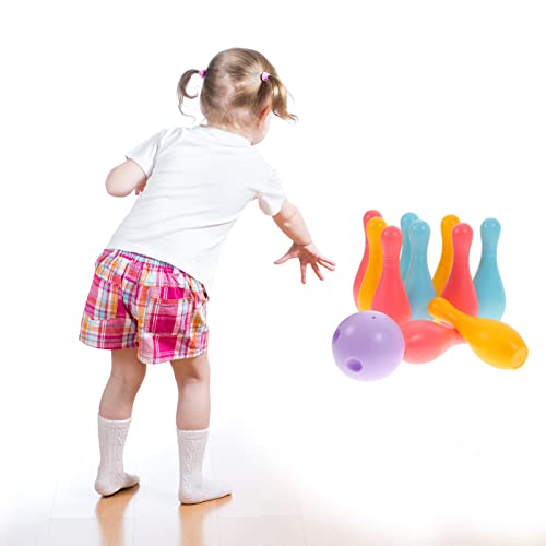 Sosoport Kids Outdoor Toys Kids Bowling Sets, Bowling Games Sets, Toddler Bowling Pin And Set, 10 White And 2 Balls, Pre-Kindergarten Toys, Home Bowling Alleys (Random Color) Outdoor Toddler Toys #TOP5