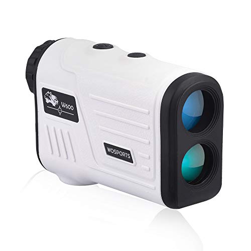 WOSPORTS Golf Rangefinder,800 Yards Laser rangefinder,High-Precision Flag Lock/Speed/Distance,No Slope Tournament Legal Rangefinder for Golfing,Target Shooting and Hunting,with Battery (White-1)