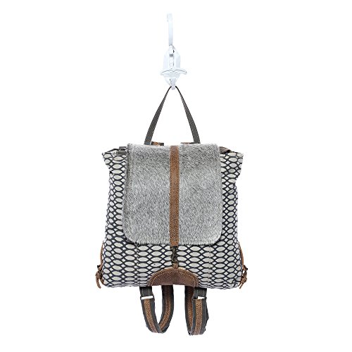 Myra Bag Honey Bee Cowhide & Upcycled Canvas Backpack S-11624