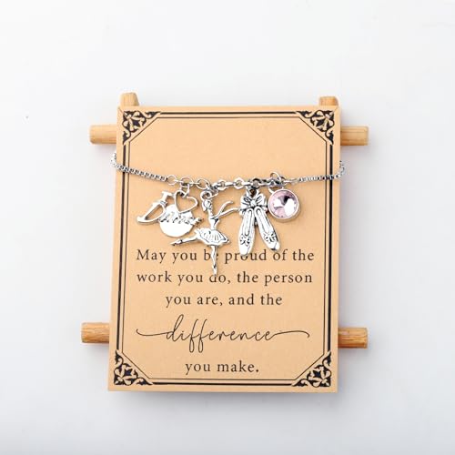 Image of SEIRAA Dance Bracelet Ballet Teacher Jewelry I Love Dance Gift Dance Charm Bracelet For Dancing Lovers