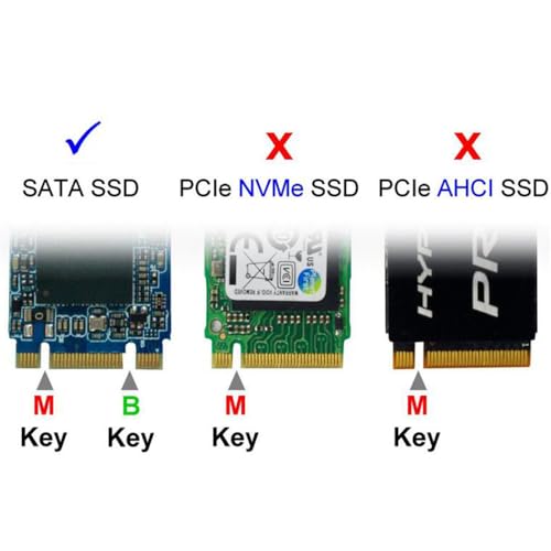 Adaptador Xiwai M.2 NGFF 2 Lane a SATA 2.5" 7mm miniatura 7