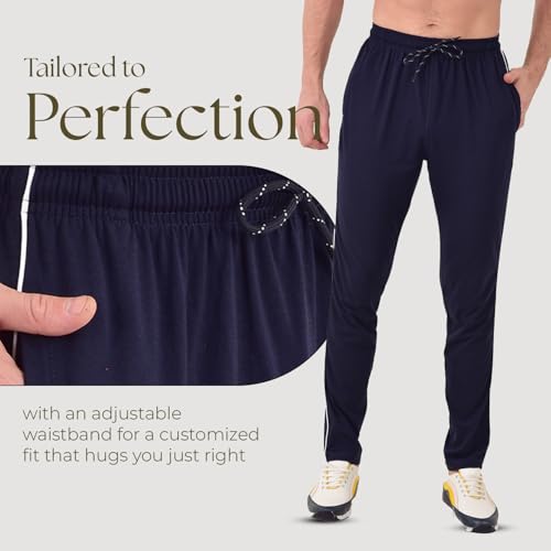 Image of Cotton Track Pant for Men | Lower for Man | Comfortable Lower Men with Zip Pocket for Gym, Sports & Casual Wear